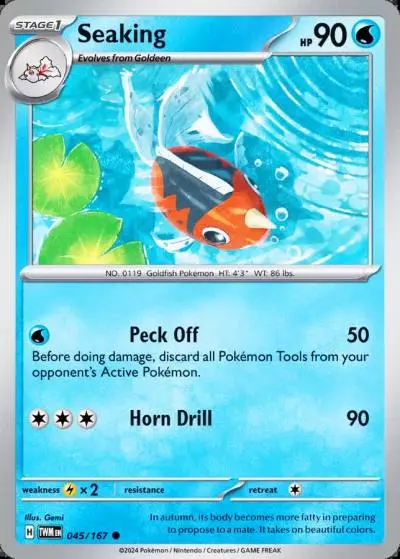 Seaking 45/167 Twilight Masquerade Pokemon card