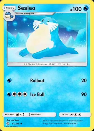 Sealeo 51/236 Cosmic Eclipse Pokemon card
