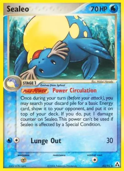 Sealeo 43/92 Legend Maker Pokemon card