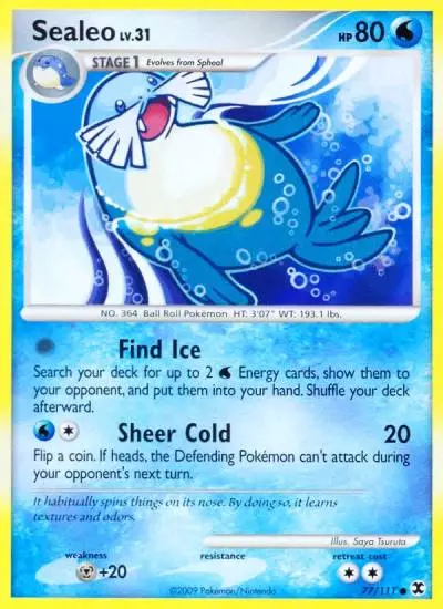 Sealeo 77/111 Rising Rivals Pokemon card