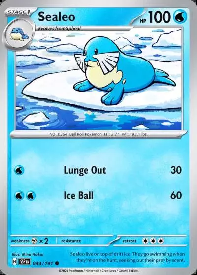 Sealeo 44/191 Surging Sparks Pokemon card