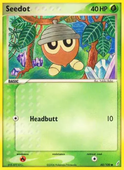 Seedot 60/100 Crystal Guardians Pokemon card
