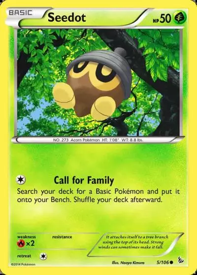 Seedot 5/106 Flashfire Pokemon card