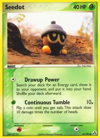 Seedot 61/92 Legend Maker Pokemon card
