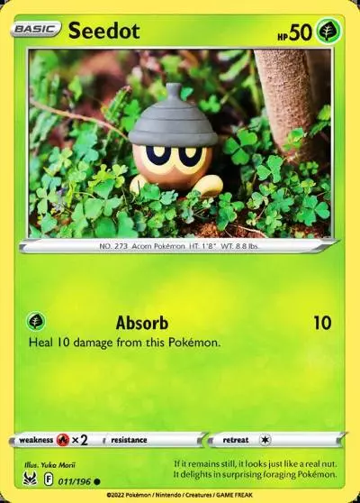 Seedot 11/196 Lost Origin Pokemon card