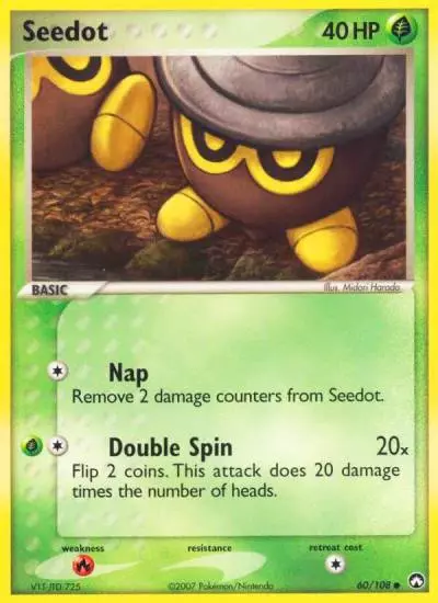 Seedot 60/108 Power Keepers Pokemon card
