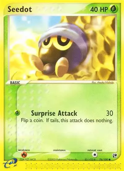 Seedot 76/100 Sandstorm Pokemon card