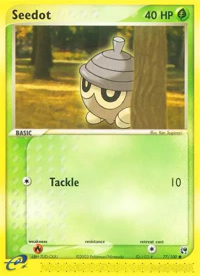 Seedot 77/100 Sandstorm Pokemon card