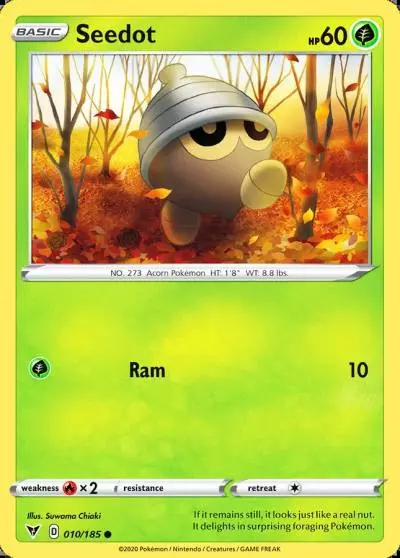 Seedot 10/185 Vivid Voltage Pokemon card