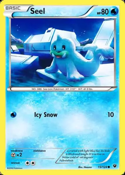 Seel 15/124 Fates Collide Pokemon card