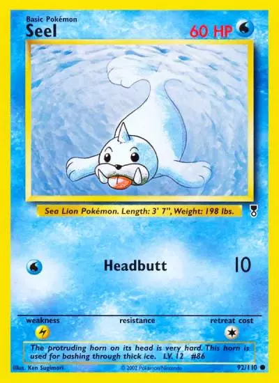 Seel 92/110 Legendary Collection Pokemon card