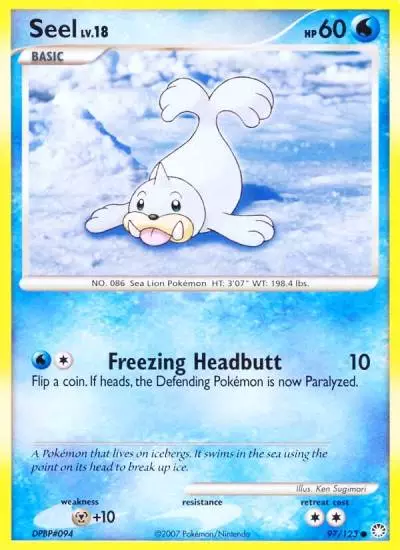 Seel 97/123 Mysterious Treasures Pokemon card
