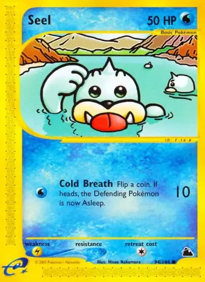 Seel 94/144 Skyridge Pokemon card