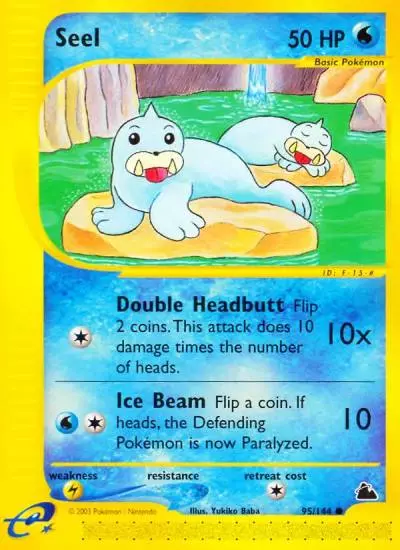 Seel 95/144 Skyridge Pokemon card