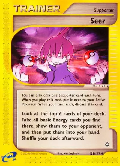 Seer 133/147 Aquapolis Pokemon card