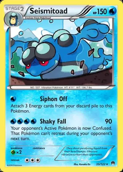 Seismitoad 35/122 BREAKpoint Pokemon card