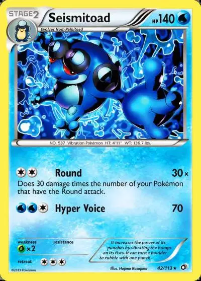 Seismitoad 42/113 Legendary Treasures Pokemon card