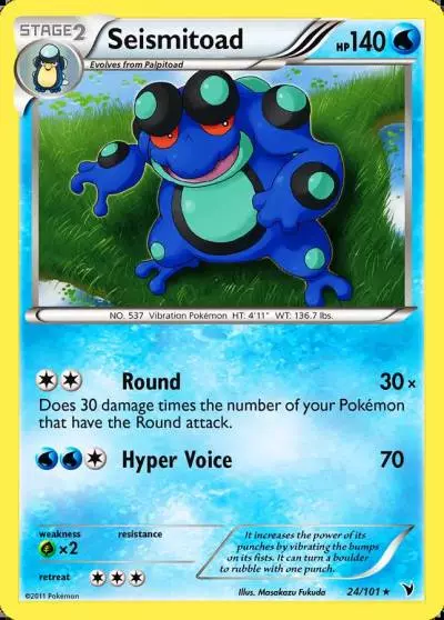 Seismitoad 24/101 Noble Victories Pokemon card