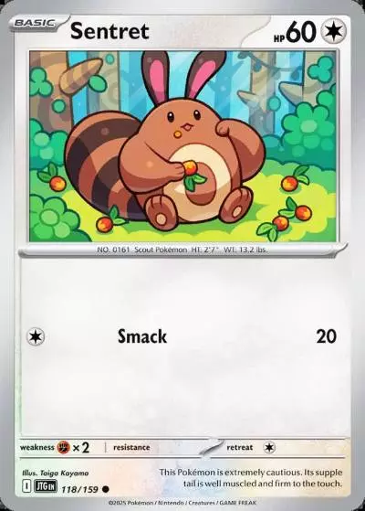 Sentret 118/159 Journey Together Pokemon card