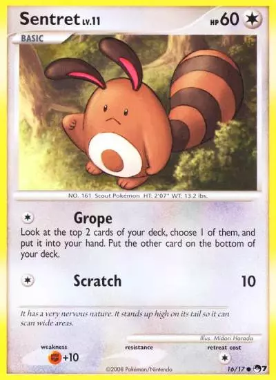 Sentret 16/17 POP Series 7 Pokemon card