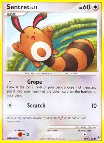 Sentret 104/132 Secret Wonders Pokemon card