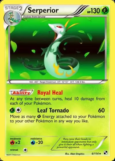 Serperior 6/114 Black & White Pokemon card