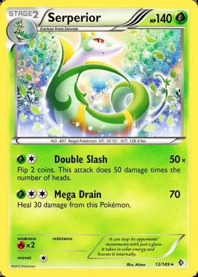 Serperior 13/149 Boundaries Crossed Pokemon card