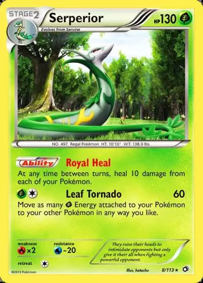 Serperior 8/113 Legendary Treasures Pokemon card