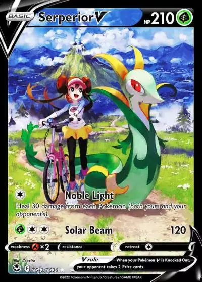 Serperior V TG13/30 Silver Tempest Trainer Gallery Pokemon card
