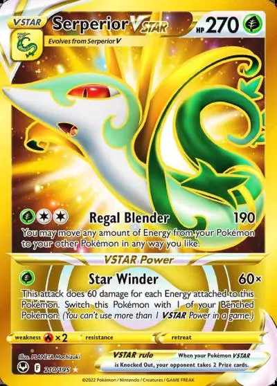 Serperior VSTAR 210/195 Silver Tempest Pokemon card