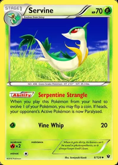 Servine 6/124 Fates Collide Pokemon card