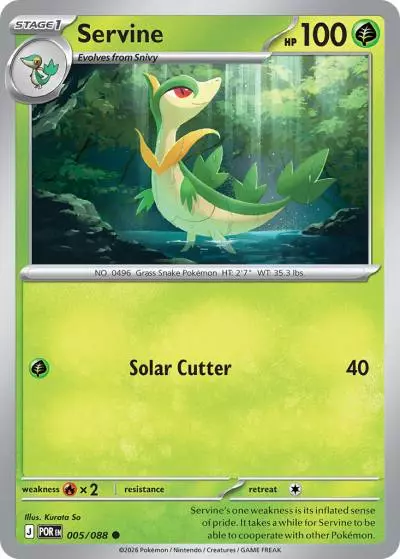 Servine 5/88 Perfect Order Pokemon card