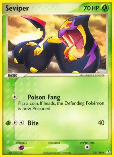 Seviper 32/110 Holon Phantoms Pokemon card