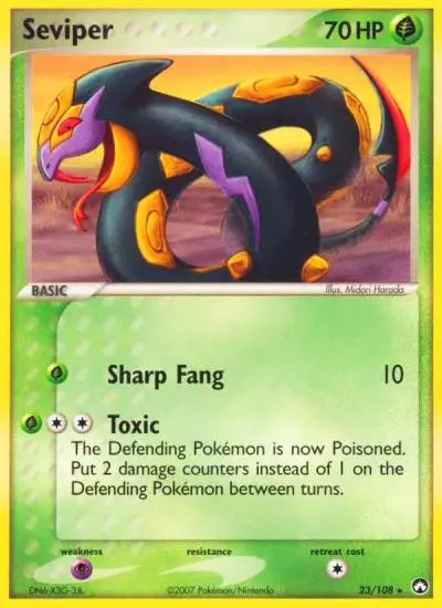 Seviper 23/108 Power Keepers Pokemon card