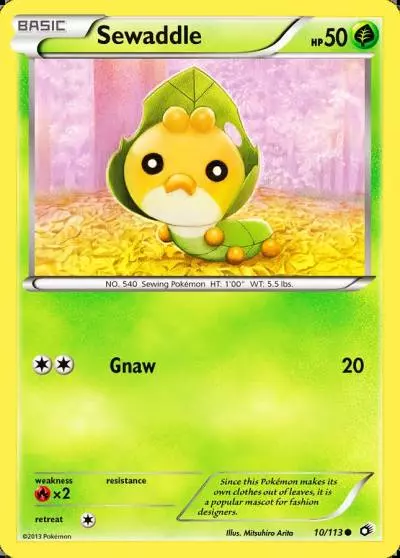 Sewaddle 10/113 Legendary Treasures Pokemon card