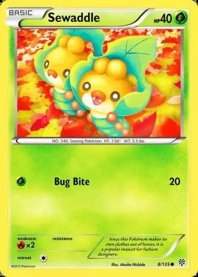 Sewaddle 8/135 Plasma Storm Pokemon card