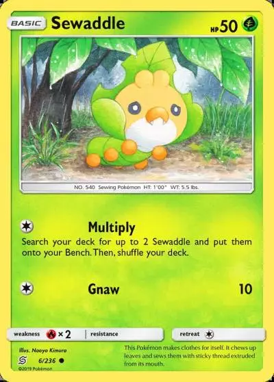 Sewaddle 6/236 Unified Minds Pokemon card