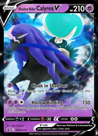 Shadow Rider Calyrex V SWSH131/307 SWSH Black Star Promos Pokemon card