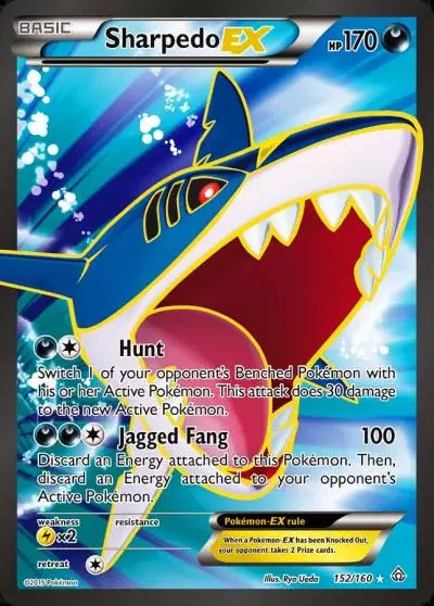 Sharpedo-EX 152/160 Primal Clash Pokemon card