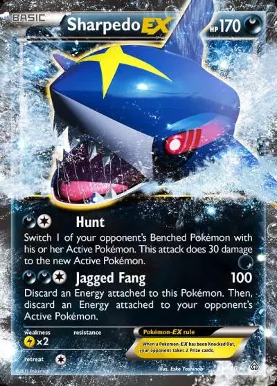 Sharpedo-EX 91/160 Primal Clash Pokemon card