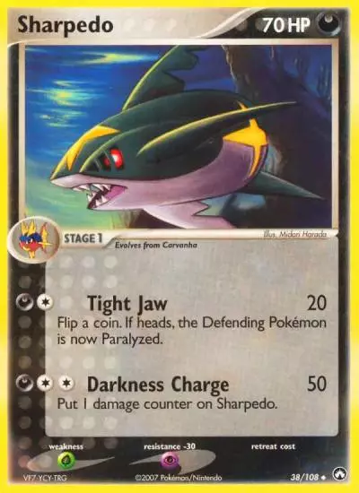 Sharpedo 38/108 Power Keepers Pokemon card