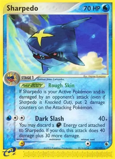 Sharpedo 22/109 Ruby & Sapphire Pokemon card