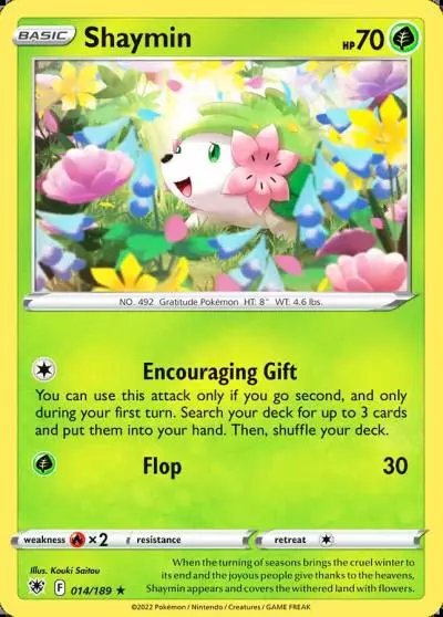 Shaymin 14/189 Astral Radiance Pokemon card