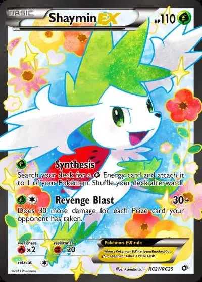 Shaymin-EX RC21/113 Legendary Treasures Pokemon card