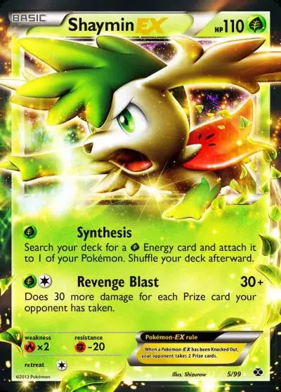 Shaymin-EX 5/99 Next Destinies Pokemon card