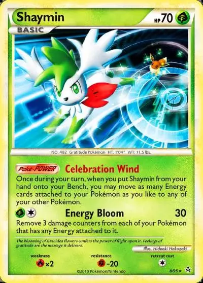 Shaymin 8/95 HS—Unleashed Pokemon card