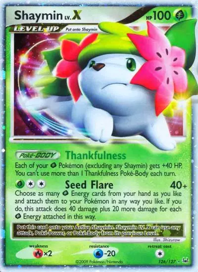 Shaymin LV.X 126/127 Platinum Pokemon card