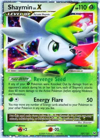 Shaymin LV.X 127/127 Platinum Pokemon card