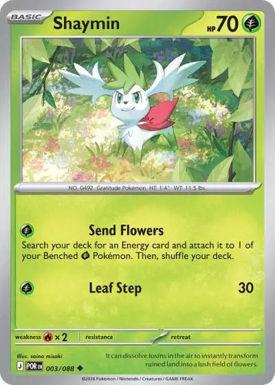 Shaymin 3/88 Perfect Order Pokemon card