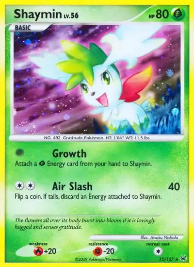 Shaymin 15/127 Platinum Pokemon card